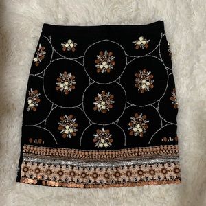 Embellished and Beaded Mini Skirt